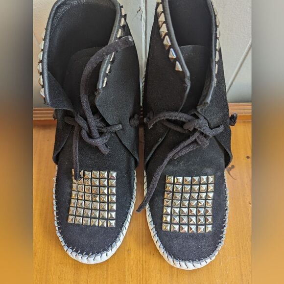 Jeffrey Campbell Studded Booties Rock Whimsigoth Fairy Grunge Witchy Glam 6 - Picture 3 of 11